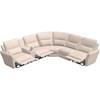 Chelsea Power Reclining Fabric 6 pc Sectional (40105-L2/40105-K2/40105-L3/40105-9X/40105-10/40105-L1-PADOVA-NATURE) image 2