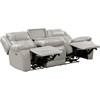 Huron Power Reclining Polyurethane Sofa (8457GRY-3PW) image 3