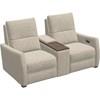 Luna Power Reclining Fabric Loveseat with Console (40110-L8-DREAMY-COCOA) image 1