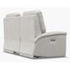 Causeuse inclinable motorisée Leo en cuir avec console (41185-L8-EVOQUE-MIST) image 4