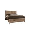 Lodge & Loft King Poster Bed with Storage (842-668/842-066B/842-502/TT-666T) image 1