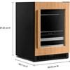24-inch, 4.8 cu. ft. Beverage Center with Glass Door and Wood-Front Racks (KUBL524SPA) image 7