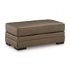 VillaCourt Leather Look Ottoman (7490914) image 1