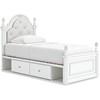 Kozlani Twin Upholstered Panel Bed with Storage (B100-11/PCB1819-153/PCB1819-50/PCB1819-50/PCB1819-52) image 1
