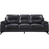 Mischa Stationary Leather Match Sofa (9514BLK-3) image 1