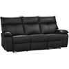 Kandra Reclining Leather Match Sofa (99087BLK-3) image 2