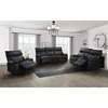 Kandra Reclining Leather Match Sofa (99087BLK-3) image 5