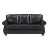 Remington Stationary Leather Match Sofa (8448BLK-3) image 1
