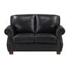 Remington Stationary Leather Match Loveseat (8448BLK-2) image 1