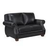 Remington Stationary Leather Match Loveseat (8448BLK-2) image 2