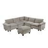 Dublin Fabric 6 pc Sectional (8450PWT*64ACCROT) image 1