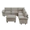 Dublin Fabric 6 pc Sectional (8450PWT*64ACCROT) image 2