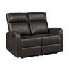 Allen Reclining Leather Look Loveseat (9147PUE-2) image 2