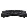Fairway Power Reclining Leather Look 3 pc Sectional (9516BLKS*33L3RPWH) image 1