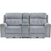 Celeste Power Reclining Fabric Loveseat with Console (9670GY-2PWH) image 2