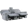 Celeste Power Reclining Fabric Loveseat with Console (9670GY-2PWH) image 3