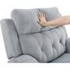 Celeste Power Reclining Fabric Loveseat with Console (9670GY-2PWH) image 5