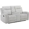 Benton Reclining Fabric Loveseat with Console (9728LGY-2) image 2