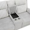 Benton Reclining Fabric Loveseat with Console (9728LGY-2) image 5