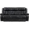 Huron Power Reclining Polyurethane Sofa (8457BLK-3PW) image 2