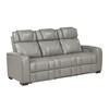 Apex Power Reclining Leather Match Sofa (8449GY-3PWHM) image 2