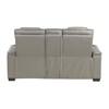 Apex Power Reclining Leather Match Loveseat with Console (8449GY-2PWHM) image 4
