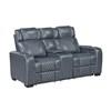 Apex Power Reclining Leather Match Loveseat with Console (8449BU-2PWHM) image 2