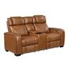 Apex Power Reclining Leather Match Loveseat with Console (8449BR-2PWHM) image 2
