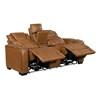 Apex Power Reclining Leather Match Loveseat with Console (8449BR-2PWHM) image 5