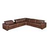 Sutton Power Reclining Leather 6 pc Sectional (9790BRW*6LRRRPWH) image 1