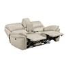 Proctor Power Reclining Leather Look Loveseat with Console (8517PWT-2PW) image 4