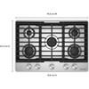 30-inch Built-in Gas Cooktop with 5 Burners (KCGK330SSS) image 5