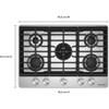 30-inch Built-in Gas Cooktop with 5 Burners (KCGK730SSS) image 4