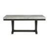 Everdeen Dining Table with Faux Marble Top and Trestle Base (D-4930-7-DT) image 2