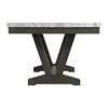 Everdeen Dining Table with Faux Marble Top and Trestle Base (D-4930-7-DT) image 3