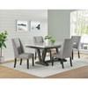 Everdeen Dining Table with Faux Marble Top and Trestle Base (D-4930-7-DT) image 4