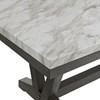 Everdeen Dining Table with Faux Marble Top and Trestle Base (D-4930-7-DT) image 8