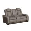 Lantana Power Reclining Fabric Loveseat with Console (U-13660-10560-285PP) image 1