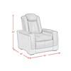 Lantana Power Fabric Recliner (U-13660-10562-105PP) image 9