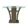 Round Dapper Counter Height Dining Table with Glass Top and Pedestal Base (DPR300RCDTTB) image 2
