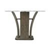 Round Dapper Counter Height Dining Table with Glass Top and Pedestal Base (DPR300RCDTTB) image 3