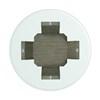 Round Dapper Counter Height Dining Table with Glass Top and Pedestal Base (DPR300RCDTTB) image 5