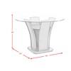 Round Dapper Counter Height Dining Table with Glass Top and Pedestal Base (DPR300RCDTTB) image 9