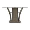 Round Dapper Dining Table with Glass Top and Pedestal Base (DPR300RDTTB) image 3