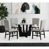 Round Oregon Dining Table with Glass Top and Pedestal Base (D-17380-8-DT3) image 3