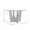 Round Oregon Dining Table with Glass Top and Pedestal Base (D-17380-8-DT3) image 8