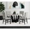 Round Oregon Dining Table with Faux Marble Top and Pedestal Base (D-17380-8-DT2) image 3