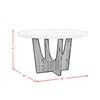 Round Oregon Dining Table with Faux Marble Top and Pedestal Base (D-17380-8-DT2) image 8