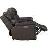 Leon Power Reclining Leather Match Loveseat with Console (24PHLHM-1343-3730-96) image 2