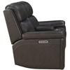 Leon Power Reclining Leather Match Loveseat with Console (24PHLHM-1343-3730-96) image 3